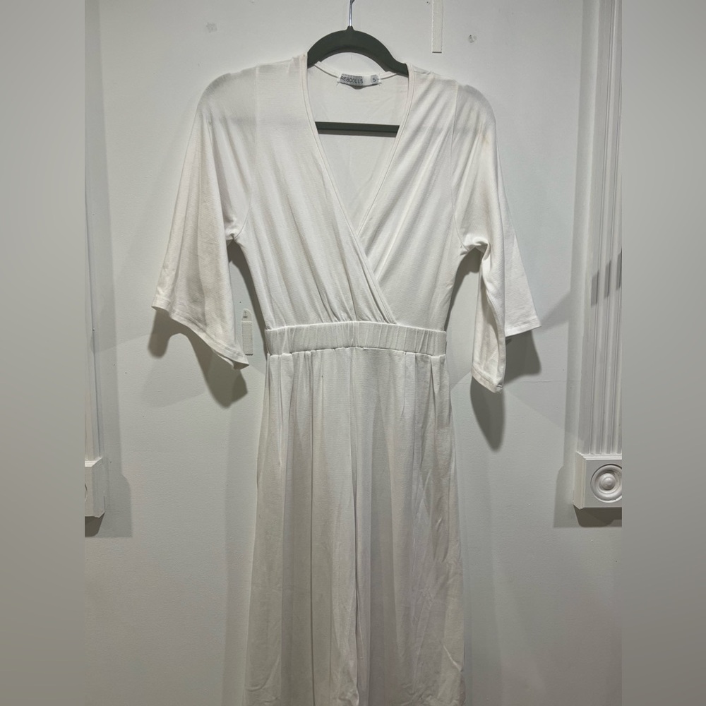 Rebdolls White V-Neck Jumpsuit